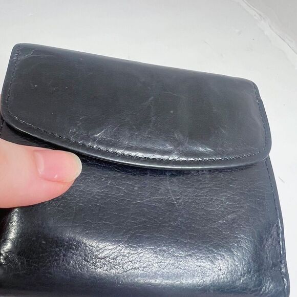 Vintage Coach Black Leather Bifold Wallet Soft Leather Credit Card Holder - Picture 9 of 10